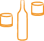 Zeichnung Gläser und Flasche